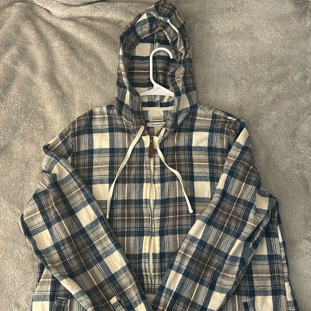 LL Bean Zip Up Flannel